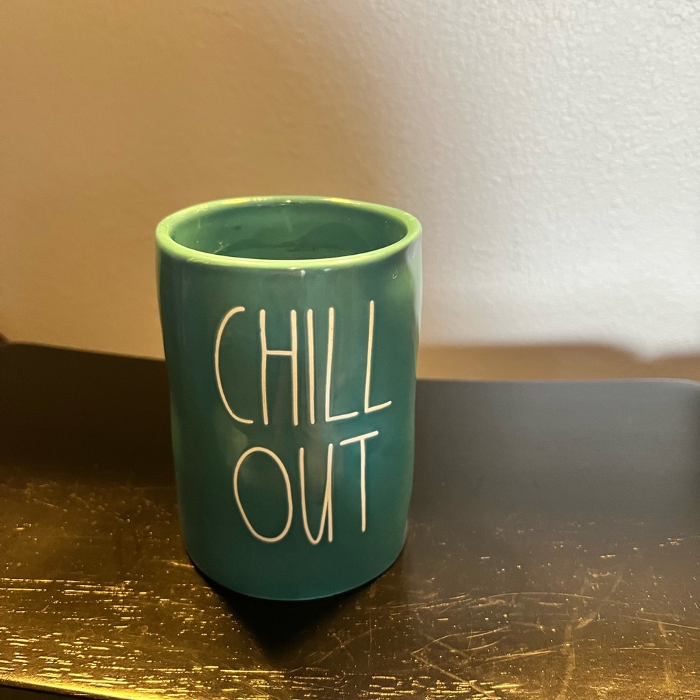 Rae Dunn Teal 'Chill Out' Calming Waves Candle